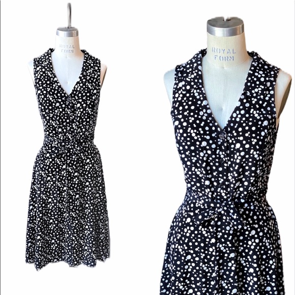 love...ady Dresses & Skirts - Classic Polka-Dot Black & White Tie Dress
